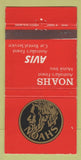 Matchbook Cover - Noah's Motor Inns Australia Avis Car Rentals 30 Strike