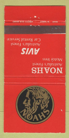 Matchbook Cover - Noah's Motor Inns Australia Avis Car Rentals 30 Strike