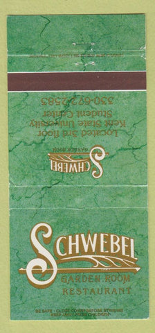 Matchbook Cover - Schwebel Garden Room Restaurant Kent State OH 30 Strike