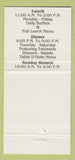 Matchbook Cover - Schwebel Garden Room Restaurant Kent State OH 30 Strike