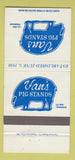 Matchbook Cover - Van's Pig Stands 30 Strike