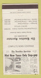 Matchbook Cover - Hamilton Spectator Newspaper ON WEAR 30 Strike