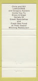Matchbook Cover - The Parthenon Restaurant Greek Chicago IL WEAR 30 Strike