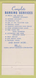 Matchbook Cover - First Bank and Trust Mechanicsburg PA 30 Strike
