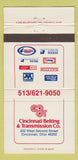 Matchbook Cover - Cincinnati Belting and Transmission Cincinnati OH 30 Strike