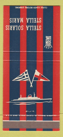 Matchbook Cover - Stella Solaris Maris Sun Lines shipping 30 Strike