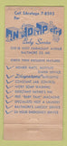 Matchbook Cover - Nu Dy Per Service Diaper Baltimore MD 30 Stick
