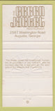 Matchbook Cover - The Green Jacket Restaurant Augusta GA 30 Strike