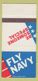 Matchbook Cover - Fly Navy Recruiting 30 Strike