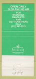 Matchbook Cover - Crabapple's Restaurant Sturbridge MA 30 Strike