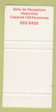 Matchbook Cover - Le Bovin Restaurant QC WEAR 30 Strike