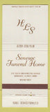 Matchbook Cover - Senesac Funeral Home Kankakee IL 30 Strike
