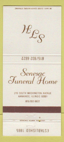 Matchbook Cover - Senesac Funeral Home Kankakee IL 30 Strike