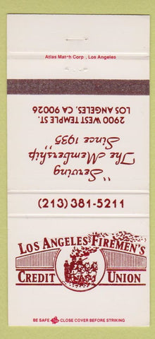 Matchbook Cover - Los Angeles Firemen's Credit Union CA  30 Strike