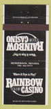 Matchbook Cover - Rainbow Club Casino Henderson NV WEAR 30 Strike