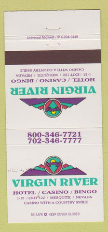 Matchbook Cover - Virgin River Hotel Casino Mesquite NV 30 Strike