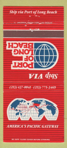 Matchbook Cover - Port of Long Beach CA 30 Strike