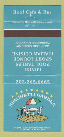 Matchbook Cover - Spaghetti Garden Italian Cafe Washington DC 30 Strike