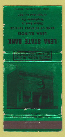 Matchbook Cover - Lena State Bank Lena IL WEAR 30 Strike