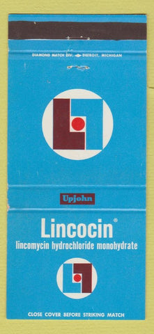 Matchbook Cover - Lincocin Hydrochloride Monohydrate Upjohn Drugs 30 Strike