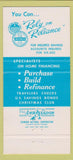 Matchbook Cover - Reliance Savings and Loan Altoona PA 30 Strike