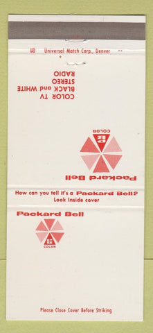 Matchbook Cover - Packard Bell TV Radio Stereo 30 Strike