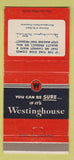 Matchbook Cover - Westinghouse 30 Strike