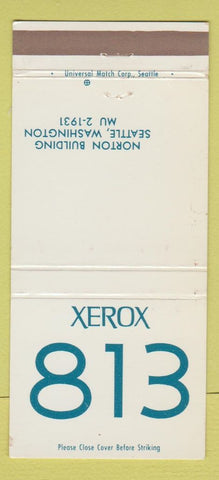 Matchbook Cover - Xerox 813 Norton Building Seattle WA 30 Strike