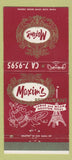 Matchbook Cover - Maxim's Restaurant Houston TX 30 Strike