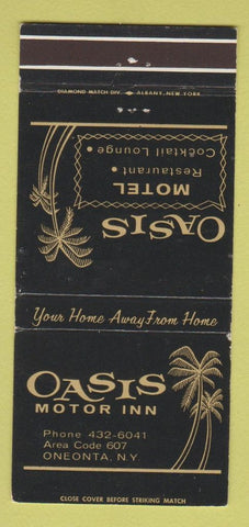 Matchbook Cover - Oasis Motor Inn Oneonta NY 30 Strike