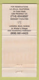 Matchbook Cover - El Crab Catcher LA Jolla CA Maui Hawaii WEAR 30 Strike