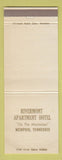 Matchbook Cover - Rivermont Apartment Hotel Memphis TN WEAR