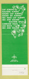 Matchbook Cover - Wisconsin Bolt and Nut
