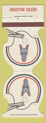 Matchbook Cover - Houston Oilers Football Stadium Restaurant College Station TX