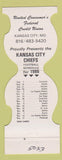Matchbook Cover - Kansas City Chiefs Football 1986 United Consumers CU MO