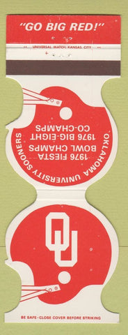 Matchbook Cover - Oklahoma Sooners Football 1977 JR Dickey's Oklahoma City OK