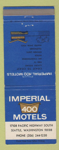 Matchbook Cover - Imperial 400 Motel Seattle WA