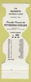 Matchbook Cover - Pittsburgh Steelers Football 1980 Buckeye Savings Bellaire OH