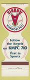 Matchbook Cover - California Angels Baseball KMPC 710 Radio 1981