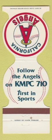 Matchbook Cover - California Angels Baseball KMPC 710 Radio 1981