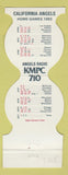 Matchbook Cover - California Angels Baseball 1982 KMPC Radio 710