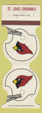Matchbook Cover - St Louis Cardinals Football 1982 Bank Red Bud IL