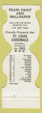 Matchbook Cover - St Louis Cardinals Football 1983 Pearl Paint Wallpaper