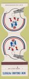 Matchbook Cover - New England Patriots 1981 WKBR Radio Flooring Manchester NH