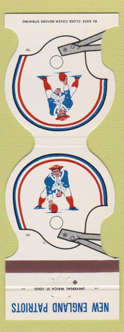 Matchbook Cover - New England Patriots 1981 WKBR Radio Flooring Manchester NH