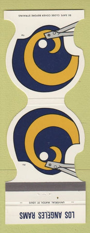 Matchbook Cover - Los Angeles Rams Football 1987 Hilton Troy MI