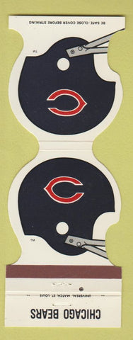 Matchbook Cover - Chicago Bears Football 1986 Gas City WEAR