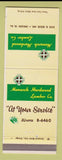 Matchbook Cover - Monarch Hardwood Lumber Chicago IL