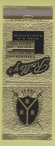 Matchbook Cover - Reilley's Restaurant Motor Inn Glen Dale WV