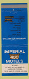 Matchbook Cover - Imperial 400 Motel Lakeland FL